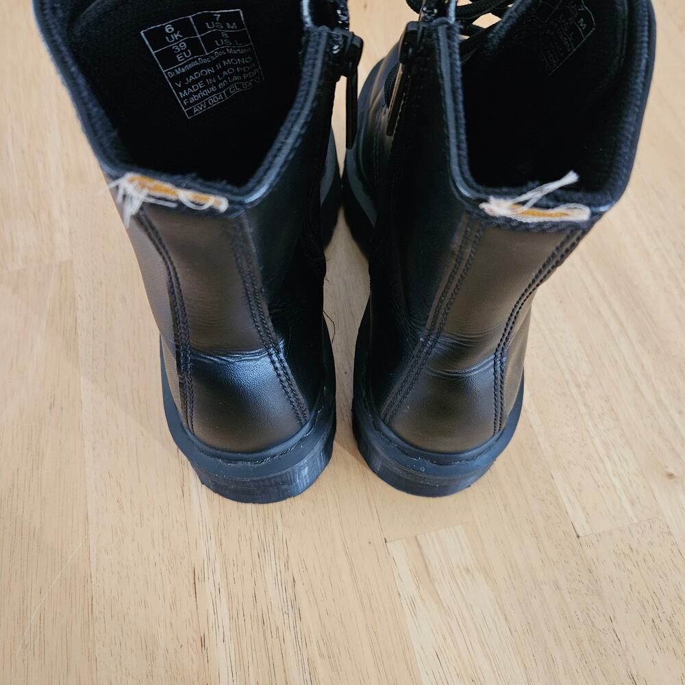 Dr. Martens Vegan Jadon II Mono Platform Boots Black Sz 7M FLAW - Picture 5 of 13